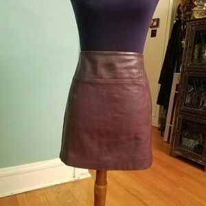 Very cool purple leather mini skirt